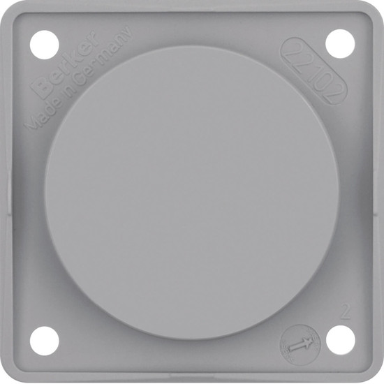 Berker 945162507 Blindverschluss. Integro Modul-Einsätze. grau glänzend