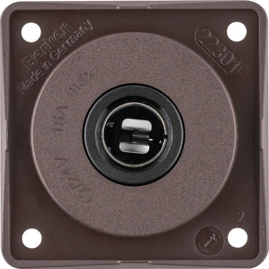 Berker 945172501 Steckdose 12 V. Integro Modul-Einsätze. braun matt