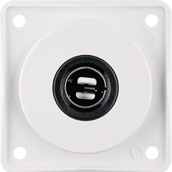 Berker 945172509 Steckdose 12 V. Integro Modul-Einsätze. polarweiß glänzend