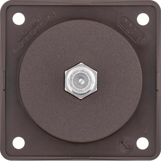 Berker 945192501 Antennen-Verbinderdose SAT. Integro Modul-Einsätze. braun matt