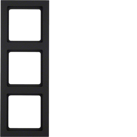 Berker MAN0203323 Rahmen 3fach Q.3 tiefschwarz matt. lackiert