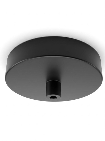 Bioledex Decken Baldachin 100x20mm für Hängeleuchte mit WAGO-Halterungen, Schwarz