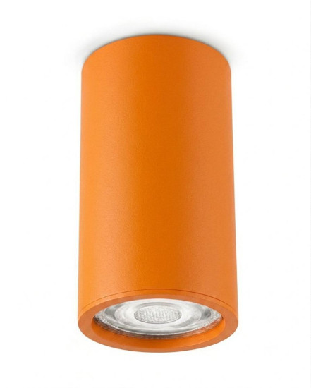 Bioledex HELSO-F Deckenleuchte GU10 Aufbau Deckenspot Orange Anschrauben oder Kleben