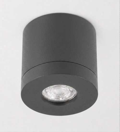 Bioledex PIKKO Deckenleuchte GU10 Aufbau 100mm Deckenspot Grau /Grau Anschrauben oder Kleben