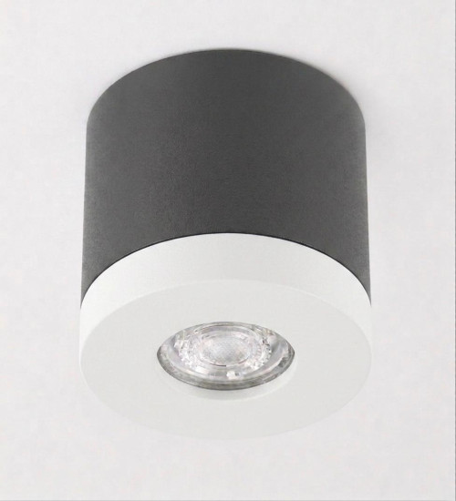 Bioledex PIKKO Deckenleuchte GU10 Aufbau 100mm Deckenspot Grau /Weiß Anschrauben oder Kleben