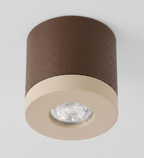 Bioledex PIKKO Deckenleuchte GU10 Aufbau 100mm Deckenspot Schoko /Beige Anschrauben oder Kleben
