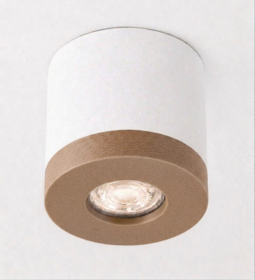 Bioledex PIKKO Deckenleuchte GU10 Aufbau 100mm Deckenspot Weiß /Kaffee Anschrauben oder Kleben