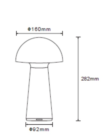 Bioledex Tragbare LED Tischlampe Akku kabellos Innen & Außen warmweiss dimmbar IP44 Outdoor-Tischleuchte USB-C