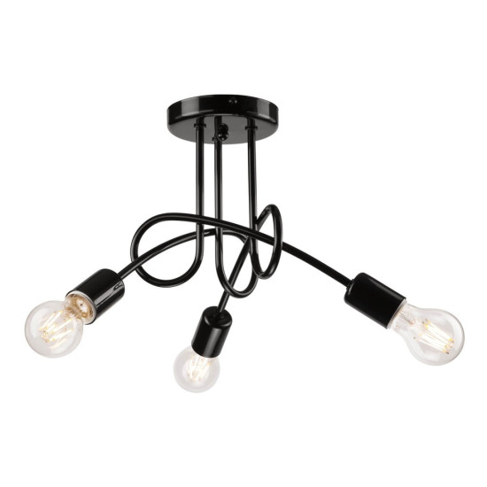 Bioledex Deckenlampe 3x E27 schwarz Metall