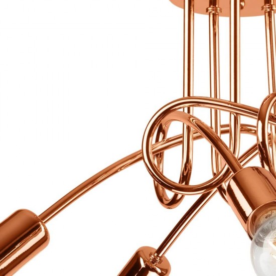 Bioledex Design Deckenleuchte 5x E27 Kupfer Metall