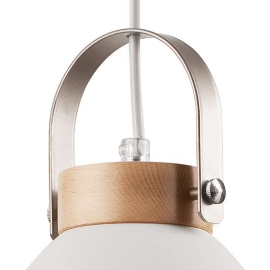 Bioledex Pendelleuchte Esszimmerlampe 2x E27 weiß Metall, Holz