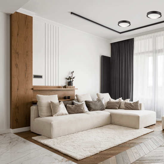 Bioledex runde Deckenleuchte 27cm E27 Wenge Holz, Glas