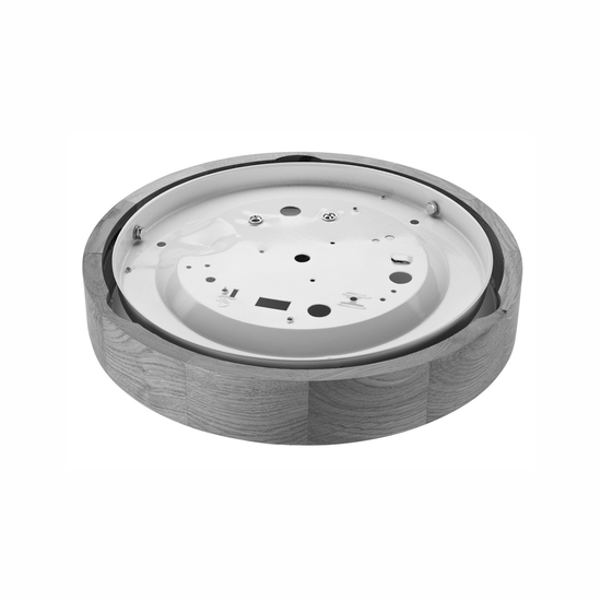 Bioledex runde Deckenleuchte 27cm E27 Wenge Holz, Glas