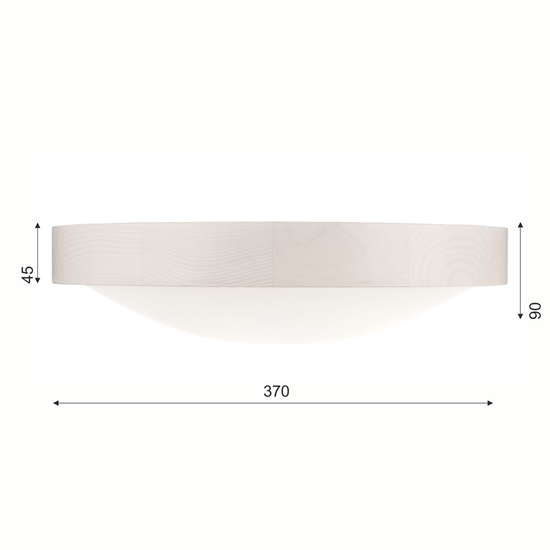 Bioledex Deckenleuchte Plafond-Lampe 37cm 2x E27 weiß Holz, Glas