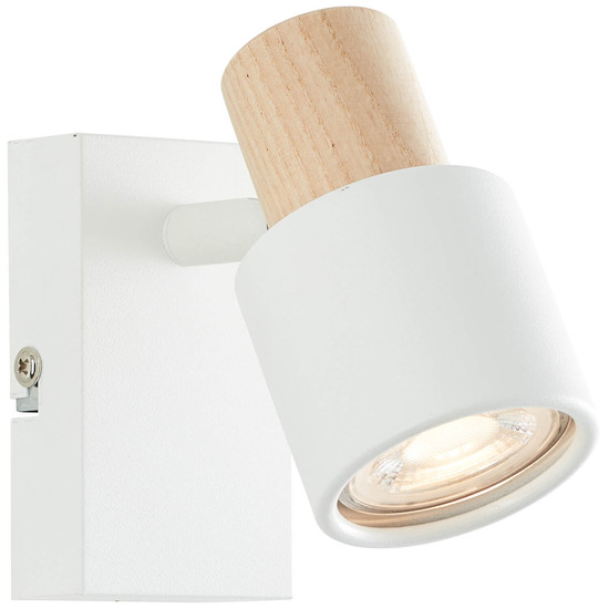 Brilliant Pini Wandspot GU10 Weiß Holz Hell FSC® 10145/75