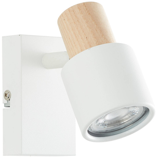 Brilliant Pini Wandspot GU10 Weiß Holz Hell FSC® 10145/75
