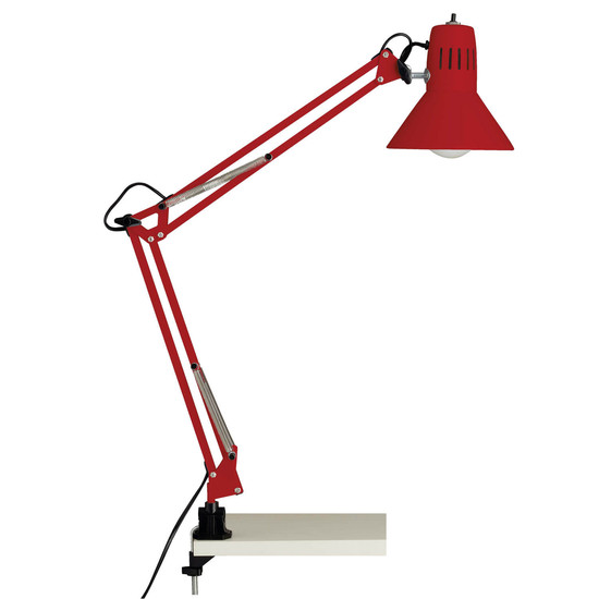 Brilliant Hobby Schreibtischklemmleuchte E27 Rot 10802/01