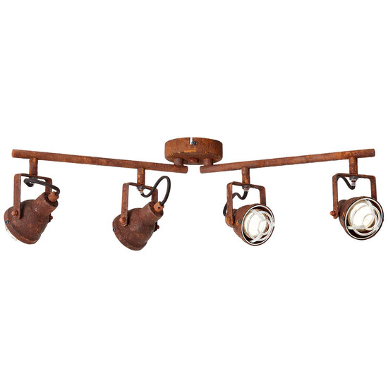 Brilliant Bente Spotrohr, 4-flammig, drehbar GU10 Rost 26332/60