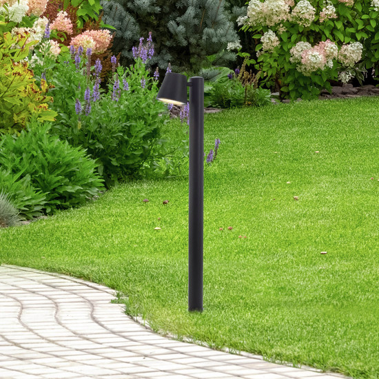 Brilliant Bari Außenstandleuchte 80cm GU10 IP44 Schwarz 44322/06