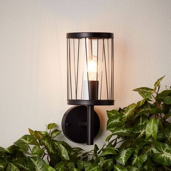 Brilliant Reed Außenwandleuchte, stehend E27 IP44 Schwarz Matt 44681/63