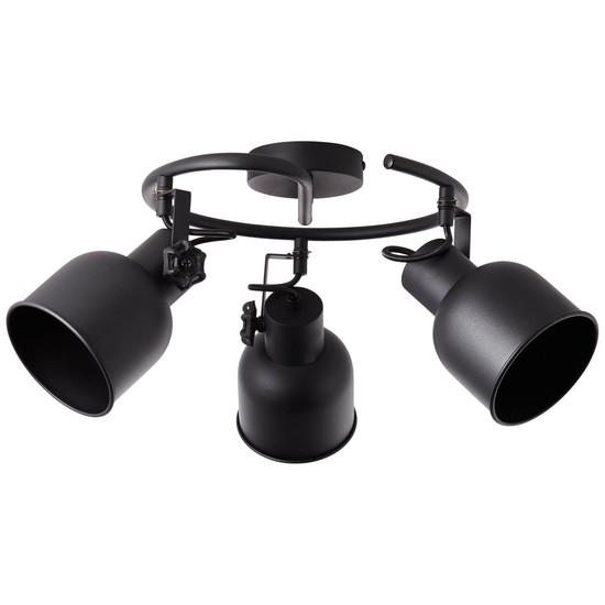 Brilliant Rolet Spotspirale, 3-flammig E14 Sand Schwarz 49633/76