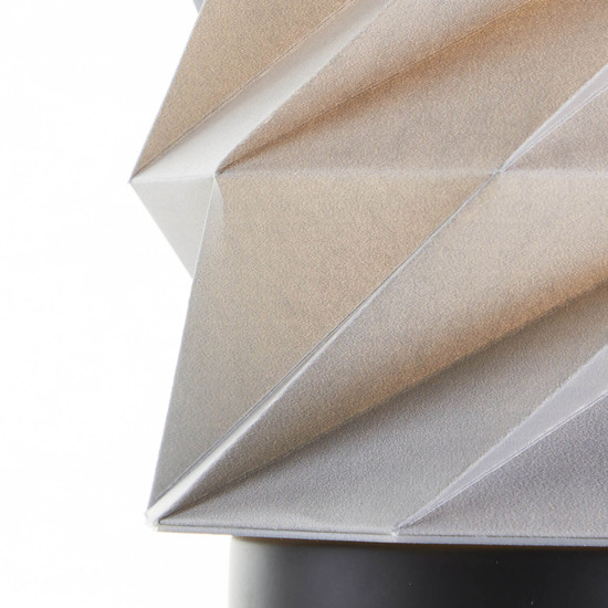 Brilliant Paperfold Tischleuchte 22cm E27 Grau Schwarz 60085A22