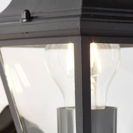 Brilliant Nissie Außenwandleuchte, stehend E27 IP44 Schwarz 90991A06