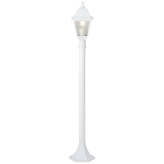 Brilliant Nissie Außenstandleuchte 100cm E27 IP44 Weiß 90994A05