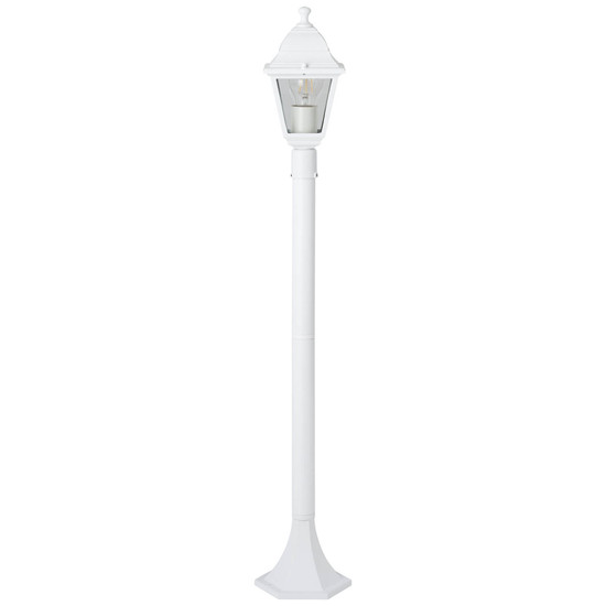 Brilliant Nissie Außenstandleuchte 100cm E27 IP44 Weiß 90994A05