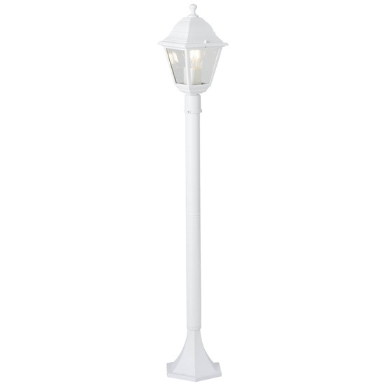 Brilliant Nissie Außenstandleuchte 100cm E27 IP44 Weiß 90994A05