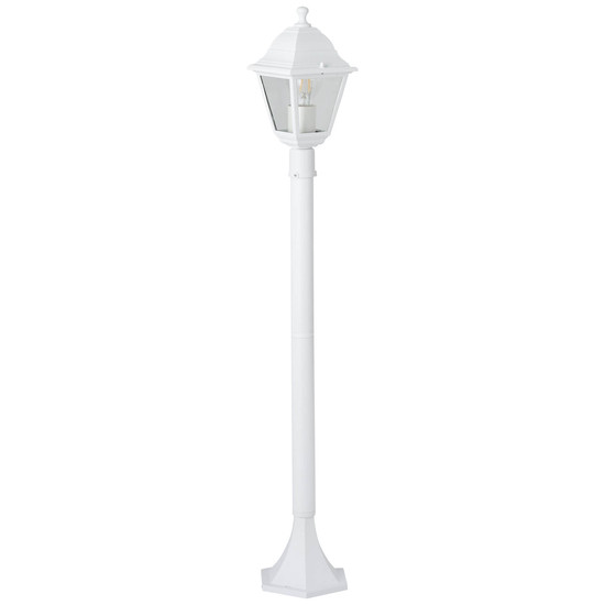 Brilliant Nissie Außenstandleuchte 100cm E27 IP44 Weiß 90994A05