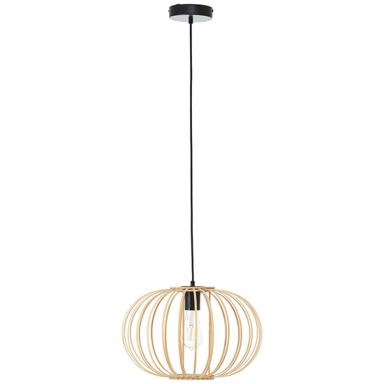 Brilliant Enca Pendelleuchte 40cm E27 Natur Schwarz 92860/09