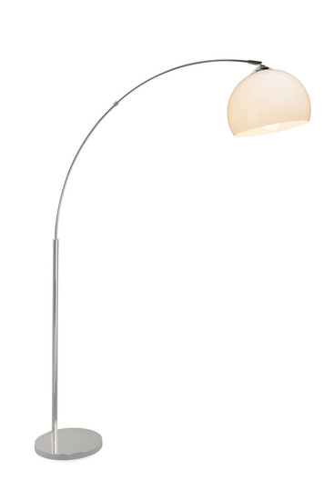 Brilliant Vessa Bogenstandleuchte 1,7m E27 Chrom Weiß 92940/75