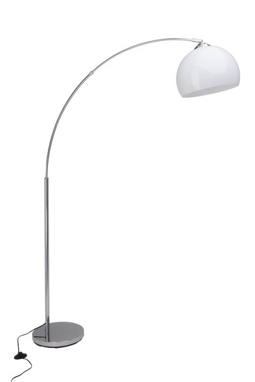 Brilliant Vessa Bogenstandleuchte 1,7m E27 Chrom Weiß 92940/75