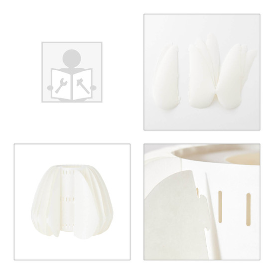 Brilliant Inna Standleuchte, dreibeinig E27 Holz Hell Weiß 93047/75