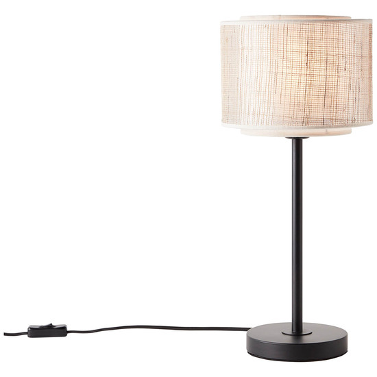 Brilliant Odar Tischleuchte E27 Schwarz Beige 93133/09