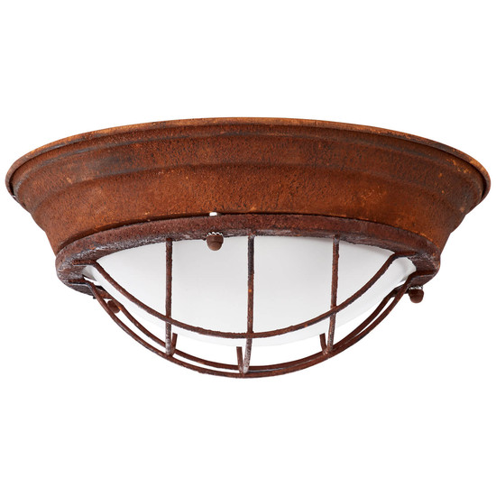 Brilliant Typhoon Wand- und Deckenleuchte 34cm E27 Rost Weiß 94492/60