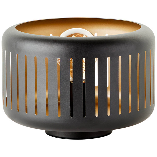 Brilliant Tyas Tischleuchte 27cm E27 Schwarz Gold 94520/86
