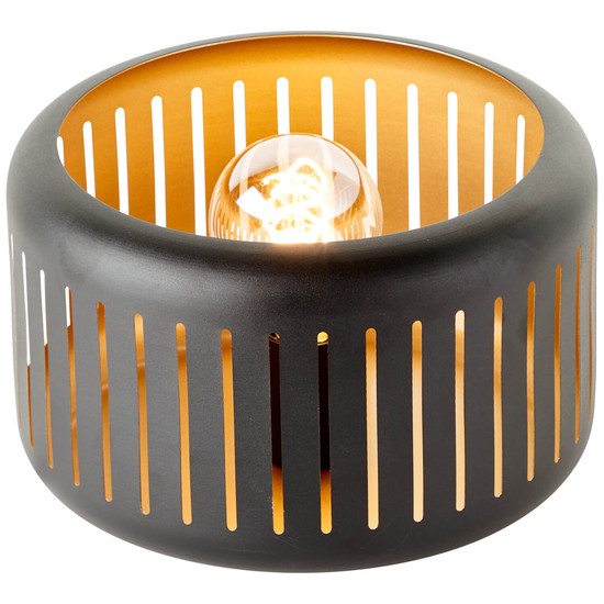 Brilliant Tyas Tischleuchte 27cm E27 Schwarz Gold 94520/86