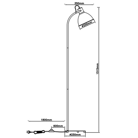 Brilliant Erena Standleuchte 1,5m E27 Pink Hell FSC® 94556/04