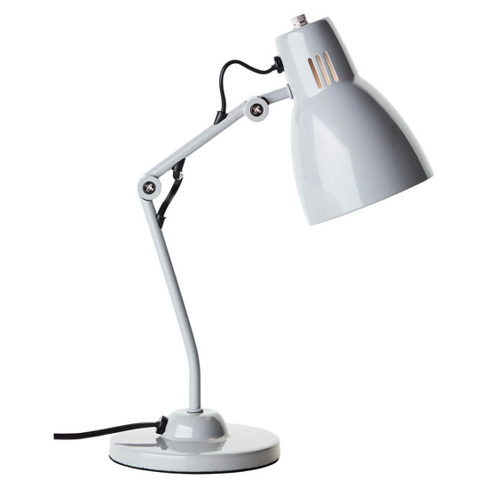 Brilliant Schreibtischleuchte Bailie schwenkbar E14 Grau Metall 38cm 94591/22