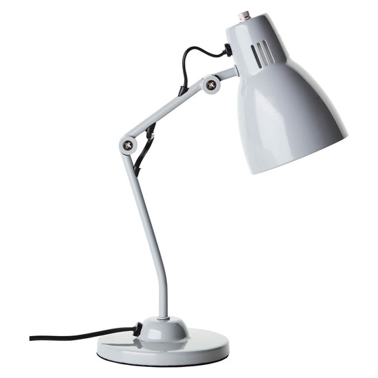 Brilliant Schreibtischleuchte Bailie schwenkbar E14 Grau Metall 38cm 94591/22