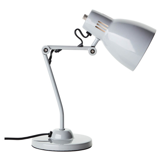 Brilliant Schreibtischleuchte Bailie schwenkbar E14 Grau Metall 38cm 94591/22