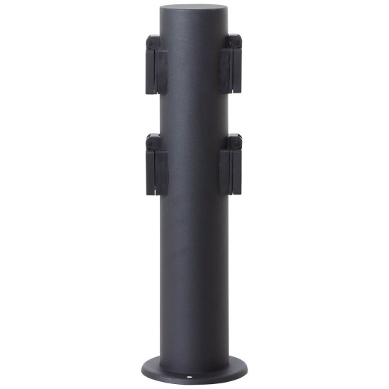 Brilliant Dody LED Außensteckdosensockel IP44 Schwarz Inkl. Steckdose 96448A06