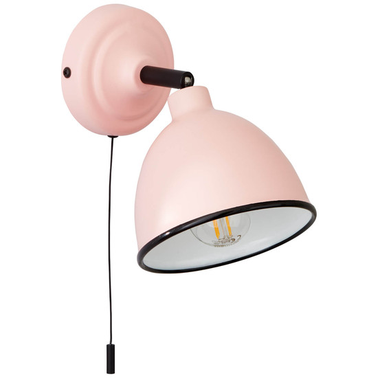 Brilliant Telio Wandleuchte mit Zugschalter E14 Pink 97002/17