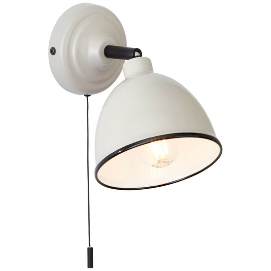 Brilliant Telio Wandleuchte mit Zugschalter E14 Grau Taupe 97002/22