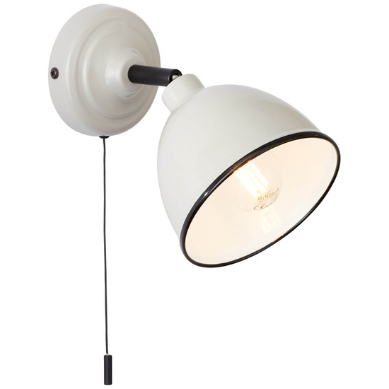 Brilliant Telio Wandleuchte mit Zugschalter E14 Grau Taupe 97002/22