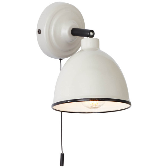 Brilliant Telio Wandleuchte mit Zugschalter E14 Grau Taupe 97002/22