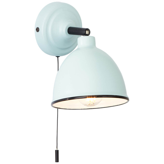 Brilliant Telio Wandleuchte mit Zugschalter E14 Hellblau 97002/40
