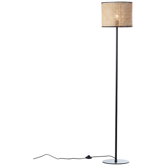 Brilliant Wiley Standleuchte, 1-flammig E27 Holz Hell Schwarz 99091/09